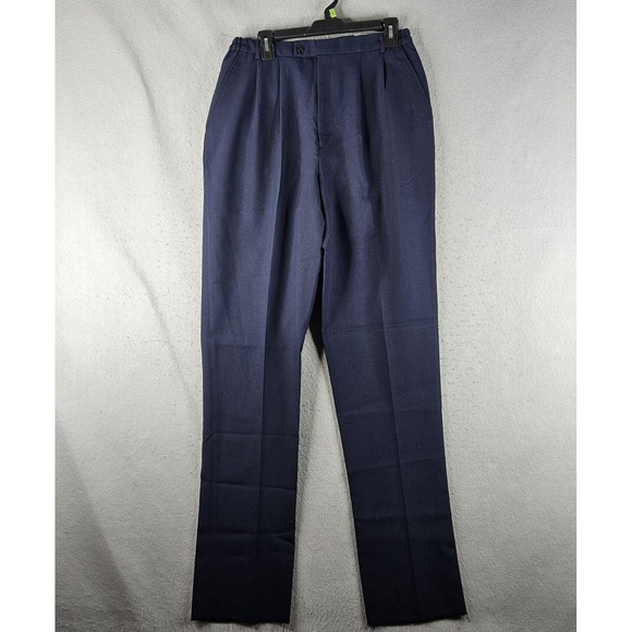 Flying Cross Pants - Flying Cross Dress Pants Womens 14 Blue LAPD Navy Pleated Workwear Made USA